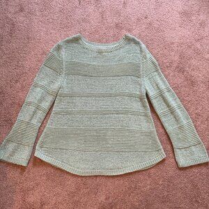 Style & Co. Lt. Teal Aqua Green Open Weave Sweater XL